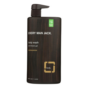 Every Man Jack Body Wash Sandalwood Body Wash - 33.8 Fl Oz. - J C Herbal Products