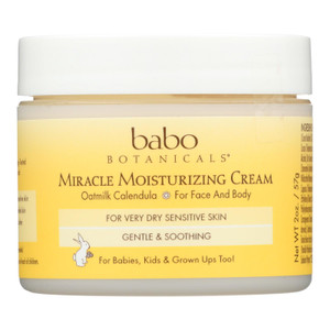Babo Botanicals - Miracle Cream - Moisturizing - Oatmilk - 2 Oz Babo Botanicals - Miracle Cream - Moisturizing - Oatmilk - 2 Oz