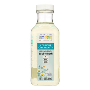 Aura Cacia - Aromatherapy Bubble Bath Tranquil Chamomile - 13 Fl Oz - J C Herbal Products
