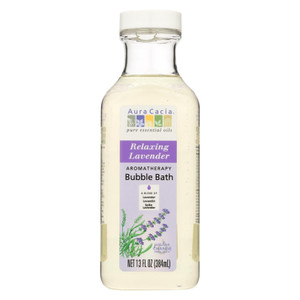 Aura Cacia - Aromatherapy Bubble Bath Relaxing Lavender - 13 Fl Oz - J C Herbal Products