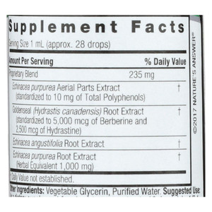 Nature's Answer - Echinacea-goldenseal - Alcohol Free - 1 Oz Nature's Answer - Echinacea-goldenseal - Alcohol Free - 1 Oz