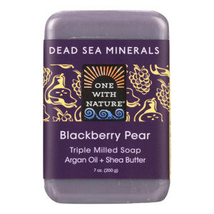One With Nature Triple Milled Soap Bar - Blackberry Pear - 7 Oz One With Nature Triple Milled Soap Bar - Blackberry Pear - 7 Oz