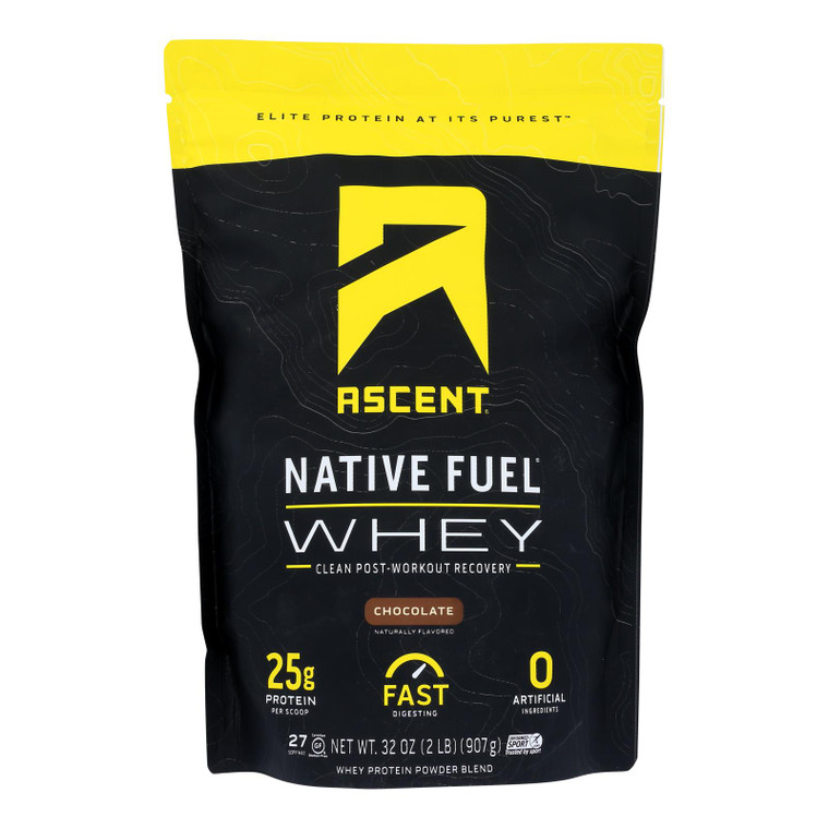 Ascent Native Fuel Chocolate Whey Protein Powder Blend Chocolate - 1 Each - 2 Lb Ascent Native Fuel Chocolate Whey Protein Powder Blend Chocolate - 1 Each - 2 Lb