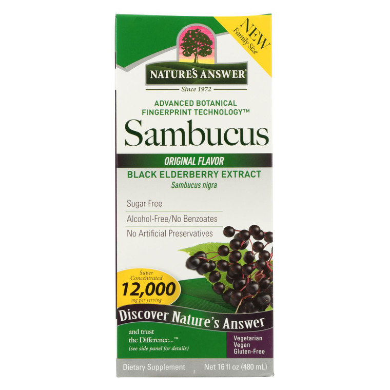 Nature's Answer - Sambucus - Original - Family Size - 16 Oz Nature's Answer - Sambucus - Original - Family Size - 16 Oz