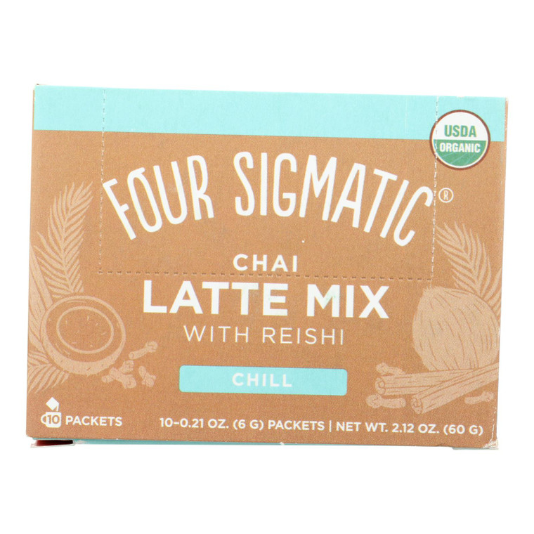Four Sigmatic - Chai Latte - Organic Turkey Tail And Reishi - 10 Ct Four Sigmatic - Chai Latte - Organic Turkey Tail And Reishi - 10 Ct