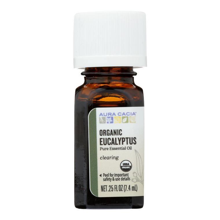 Aura Cacia - Organic Eucalyptus - .25 Oz Aura Cacia - Organic Eucalyptus - .25 Oz