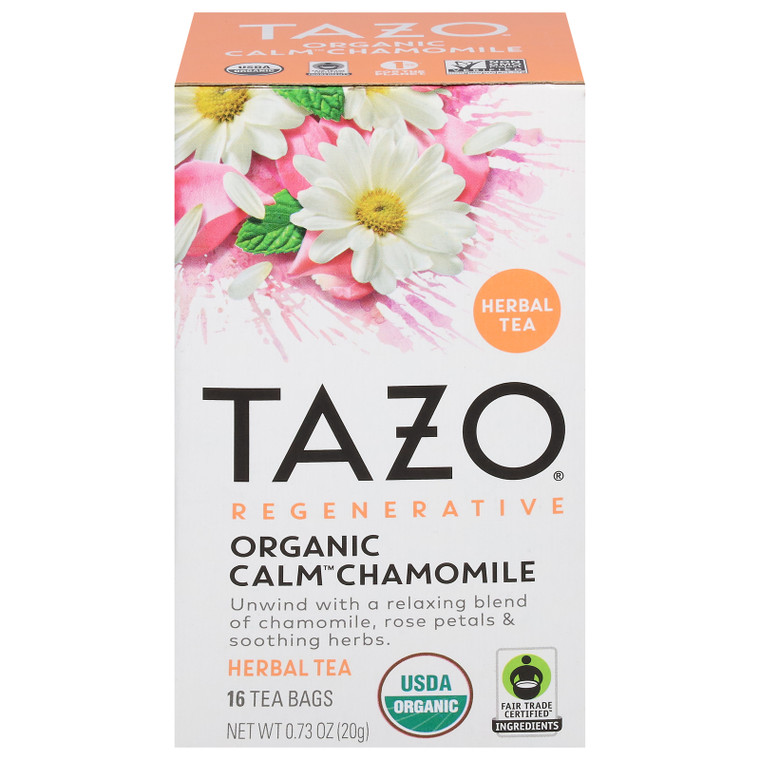 Tazo Tea - Herbal Tea Organic Calm Chamomile - Case Of 6-16 Bags Tazo Tea - Herbal Tea Organic Calm Chamomile - Case Of 6-16 Bags