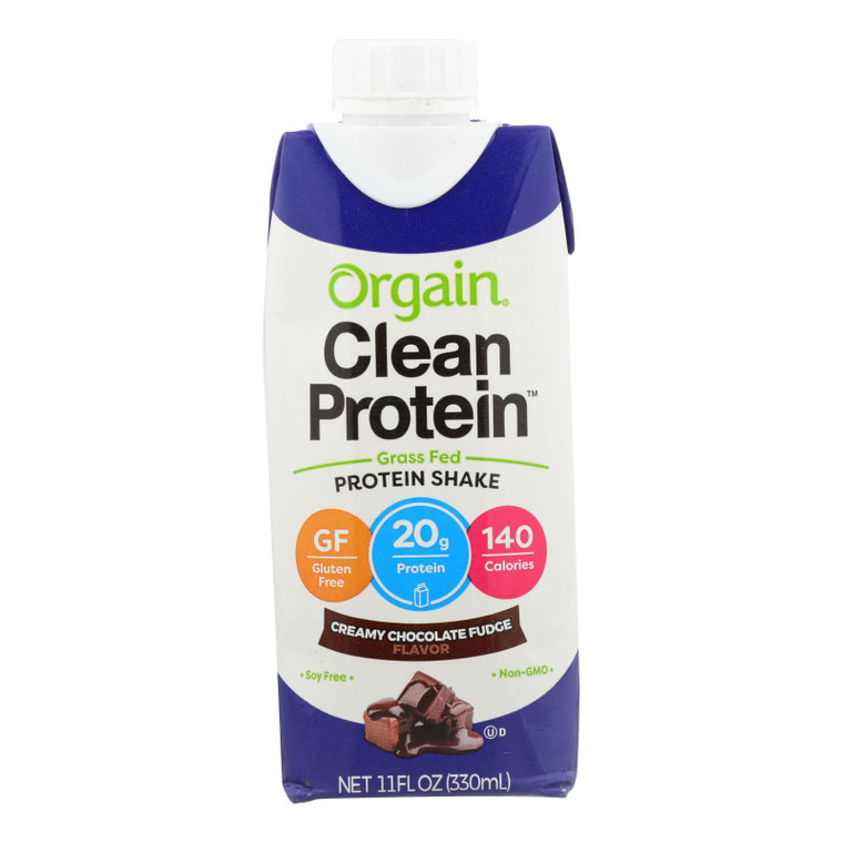 Orgain Organic Protein Shakes - Creamy Chocolate Fudge - Case Of 12 - 11 Fl Oz. Orgain Organic Protein Shakes - Creamy Chocolate Fudge - Case Of 12 - 11 Fl Oz.