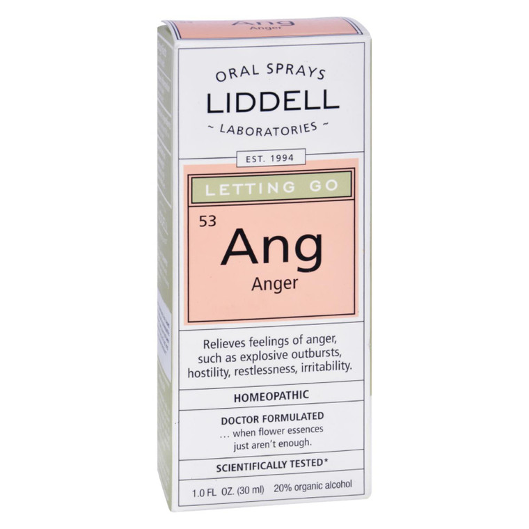 Liddell Homeopathic Letting Go Ang Anger Spray - 1 Fl Oz Liddell Homeopathic Letting Go Ang Anger Spray - 1 Fl Oz