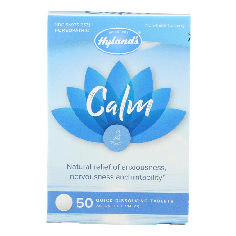 Hylands Homeopathic - Calm Tablets - 1 Each - 50 Tab Hylands Homeopathic - Calm Tablets - 1 Each - 50 Tab