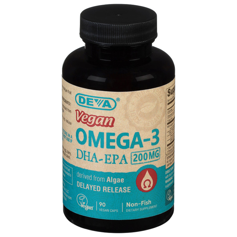 Deva Vegan Vitamins - Dha-epa(delayed Rel)vegan - 1 Each - 90 Vcap Deva Vegan Vitamins - Dha-epa(delayed Rel)vegan - 1 Each - 90 Vcap