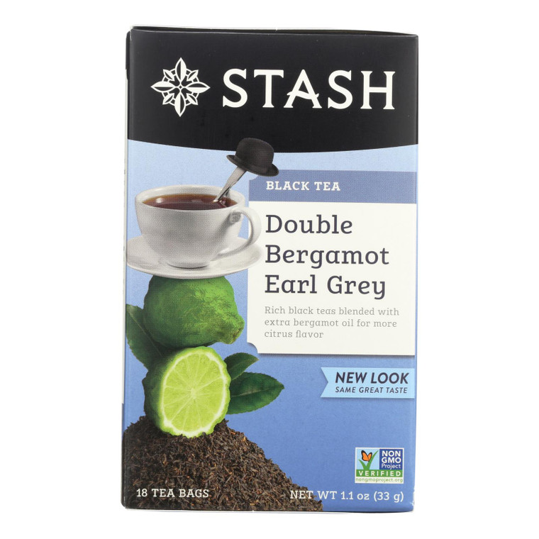 Stash Tea Earl Grey Black - Double Bergamot - Case Of 6 - 18 Bags Stash Tea Earl Grey Black - Double Bergamot - Case Of 6 - 18 Bags