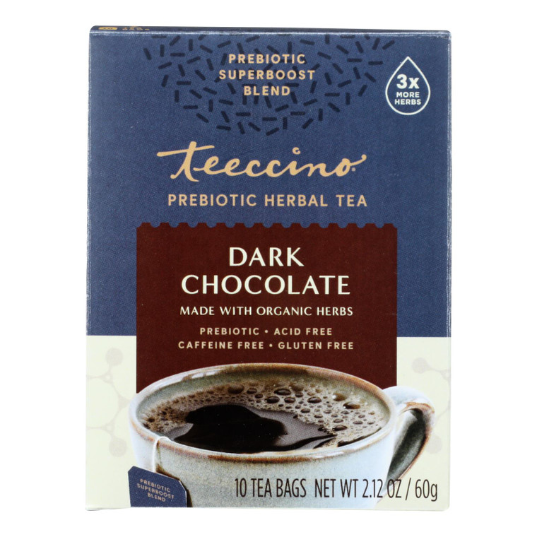 Teeccino - Tea Dark Chocolate Prebiotic - Case Of 6-10 Bag Teeccino - Tea Dark Chocolate Prebiotic - Case Of 6-10 Bag