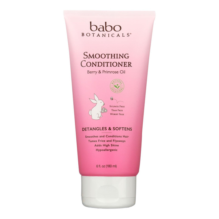 Babo Botanicals - Detangling Conditioner - Instantly Smooth Berry Primrose - 6 Oz Babo Botanicals - Detangling Conditioner - Instantly Smooth Berry Primrose - 6 Oz