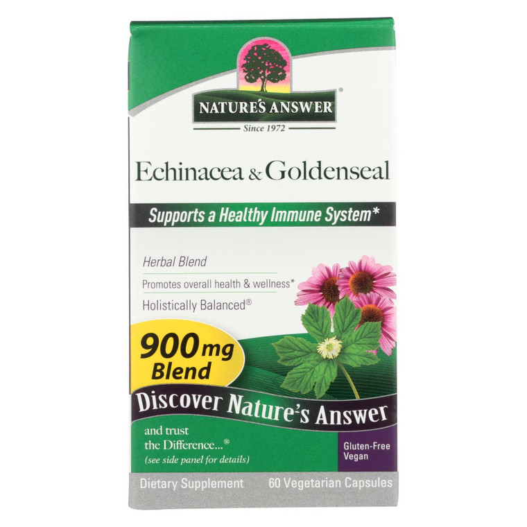 Nature's Answer - Echinacea And Goldenseal Root - 60 Vegetarian Capsules Nature's Answer - Echinacea And Goldenseal Root - 60 Vegetarian Capsules