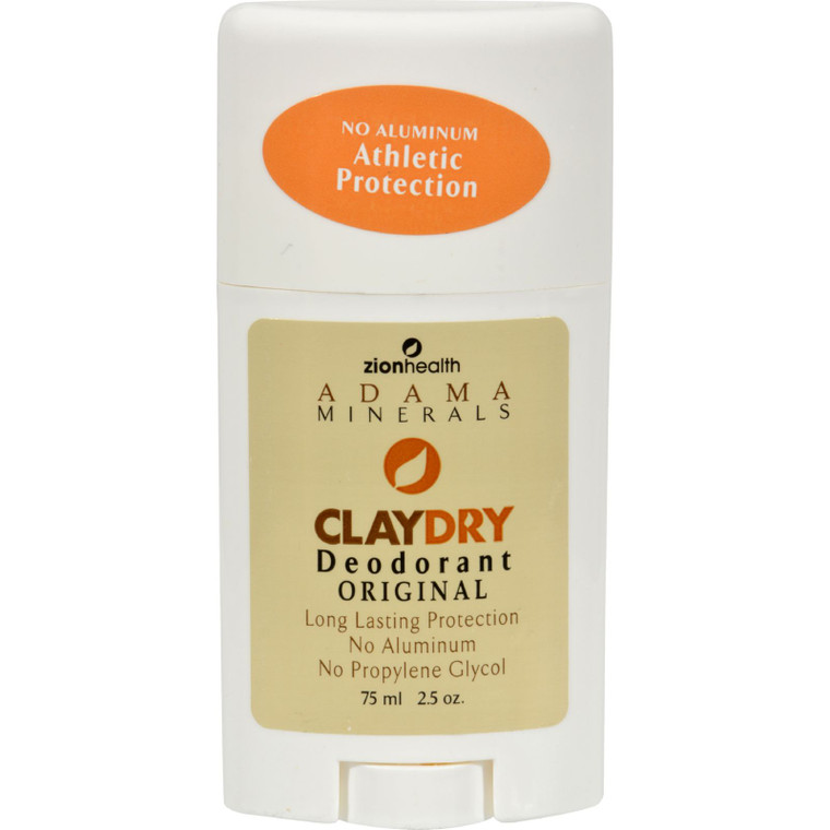Zion Health Adama Minerals Clay Dry Deodorant Original - 2.5 Oz Zion Health Adama Minerals Clay Dry Deodorant Original - 2.5 Oz