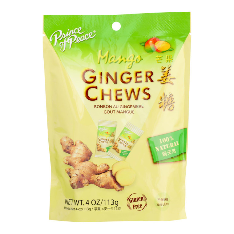 Prince Of Peace - Chews Ginger Mango - 1 Each - 4 Oz Prince Of Peace - Chews Ginger Mango - 1 Each - 4 Oz