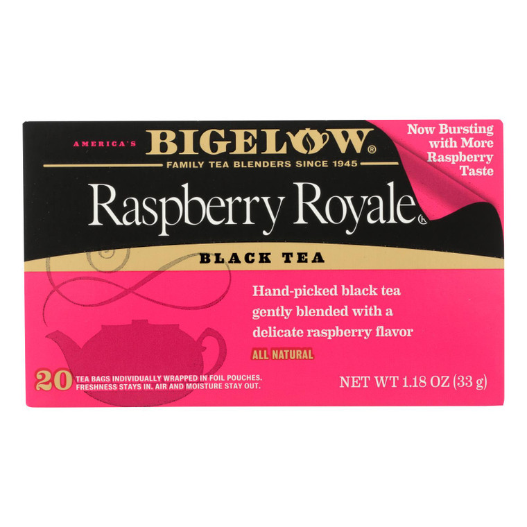 Bigelow Tea Raspberry Royale Black Tea - Case Of 6 - 20 Bags Bigelow Tea Raspberry Royale Black Tea - Case Of 6 - 20 Bags
