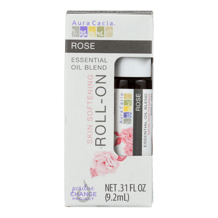 Aura Cacia - Roll On Essential Oil - Rose - Case Of 4 - .31 Fl Oz Aura Cacia - Roll On Essential Oil - Rose - Case Of 4 - .31 Fl Oz