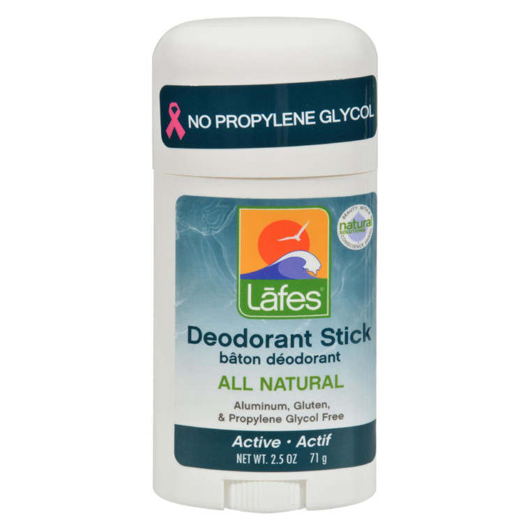 Lafe's Natural And Organic Deodorant Stick With Organic Hemp Oil - 2.5 Oz Lafe's Natural And Organic Deodorant Stick With Organic Hemp Oil - 2.5 Oz