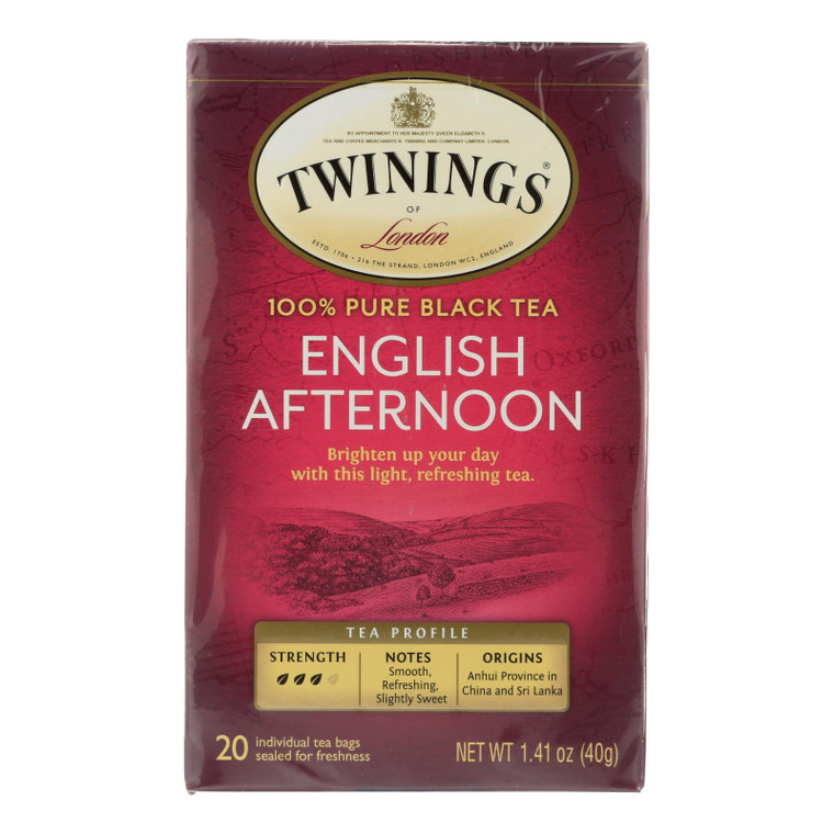 Twinings Tea Black Tea - English Afternoon - Case Of 6 - 20 Bags Twinings Tea Black Tea - English Afternoon - Case Of 6 - 20 Bags