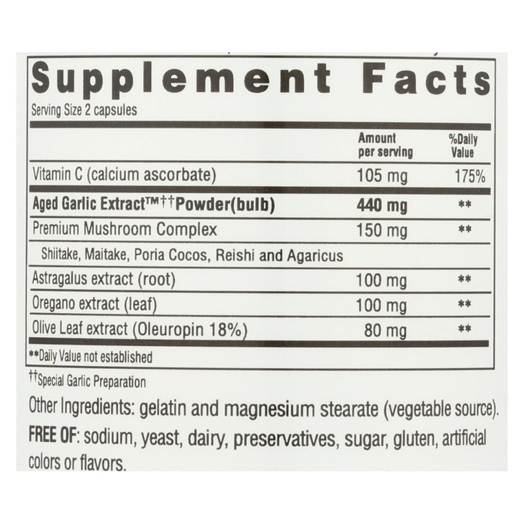 Kyolic - Aged Garlic Extract Immune Formula 103 - 200 Capsules Kyolic - Aged Garlic Extract Immune Formula 103 - 200 Capsules