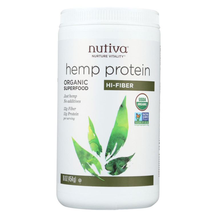 Nutiva Organic Hemp Protein Hi-fiber - 16 Oz Nutiva Organic Hemp Protein Hi-fiber - 16 Oz