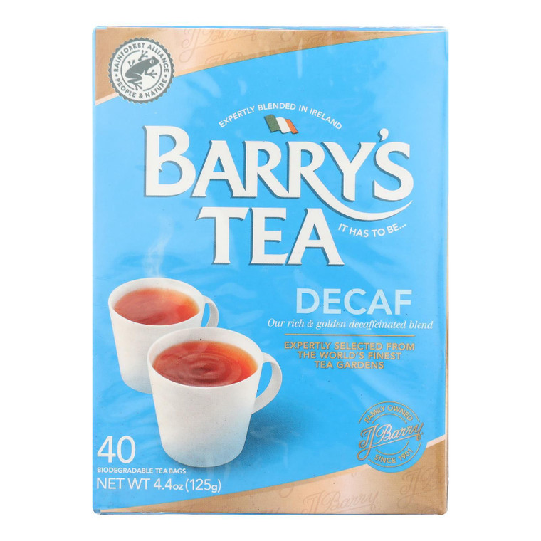 Barry's Tea Decaf - Case Of 6 - 40 Bag - J C Herbal Products