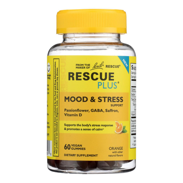 Rescue - Mood Stress Support Gummy Orange - 1 Each-60 Count - J C Herbal Products