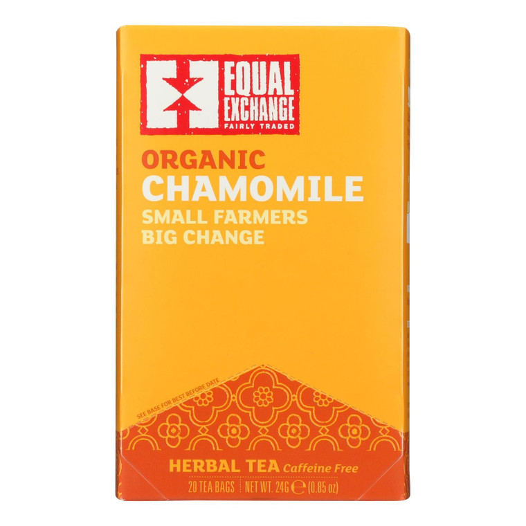 Equal Exchange Organic Chamomile Tea - Chamomile Tea - Case Of 6 - 20 Bags - J C Herbal Products