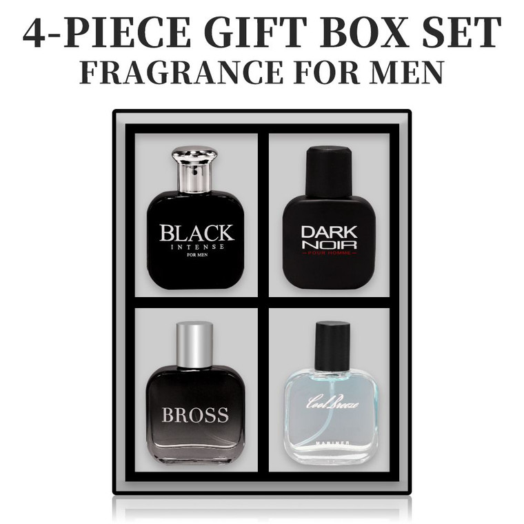 4-Piece Set, Men's Eau De Toilette Spray Gift Box, Long Lasting Fragrance, 4 Different Flavor, Perfect For Holiday Gifts, Dating, Daily Life, Parties, 1 Fl Oz/bottle