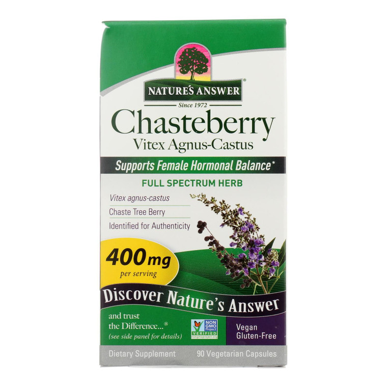 Nature's Answer - Chasteberry 400 Mg - 1 Each-90 Vcap - J C Herbal Products