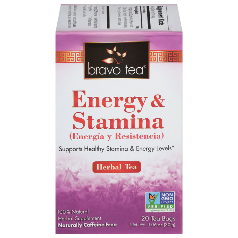 Bravo Teas And Herbs - Tea - Energy And Stamina - 20 Bag - J C Herbal Products