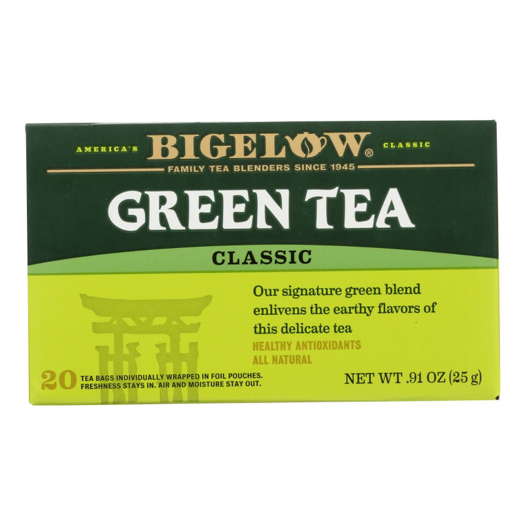 Bigelow Tea Green Tea - Classic - Case Of 6 - 20 Bag - J C Herbal Products