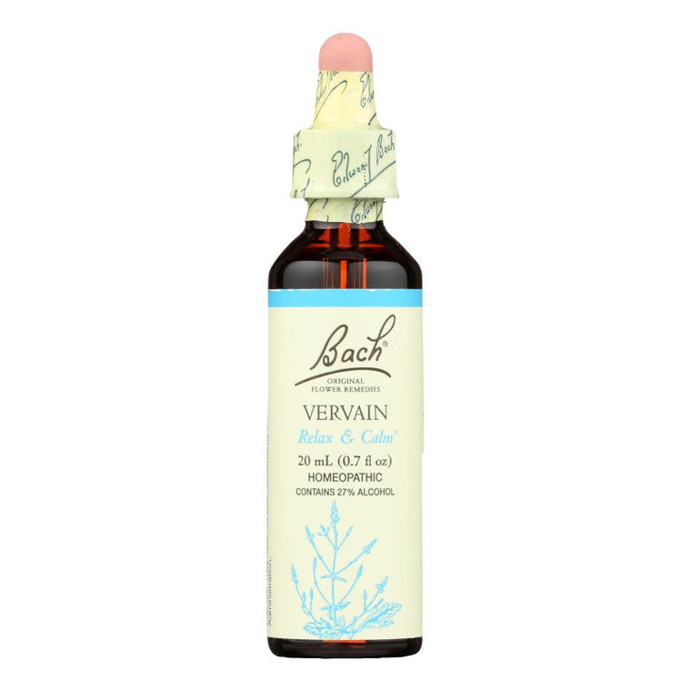 Bach Flower Remedies Essence Vervain - 0.7 Fl Oz - J C Herbal Products