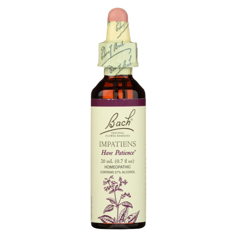 Bach Flower Remedies Essence Impatiens - 0.7 Fl Oz - J C Herbal Products