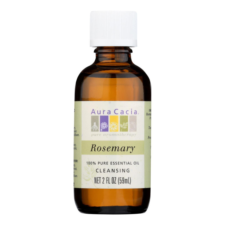 Aura Cacia - 100% Pure Essential Oil Rosemary Cleansing - 2 Oz - J C Herbal Products