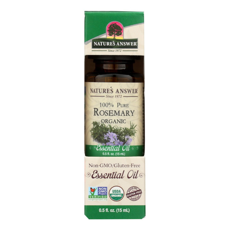 Nature's Answer - Organic Essential Oil - Rosemary - 0.5 Oz. - J C Herbal Products