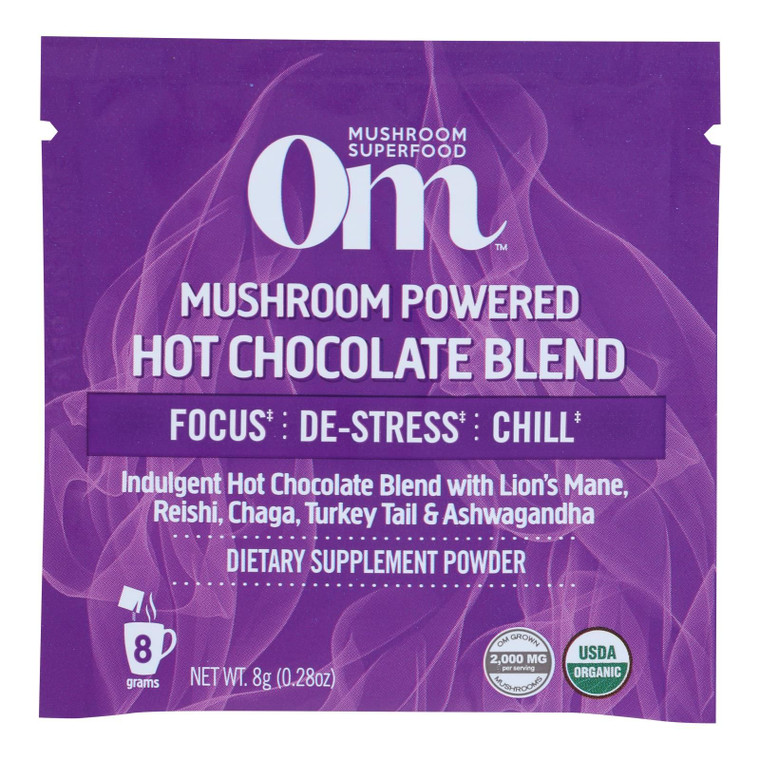 Om - Hot Chocolate Mushroom Pwdr - 1 Each 1-10 Ct - J C Herbal Products