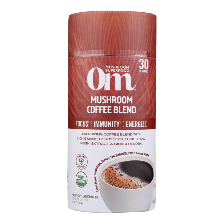 Om - Mushroom Coffee Blend - 1 Each -6.24 Oz - J C Herbal Products