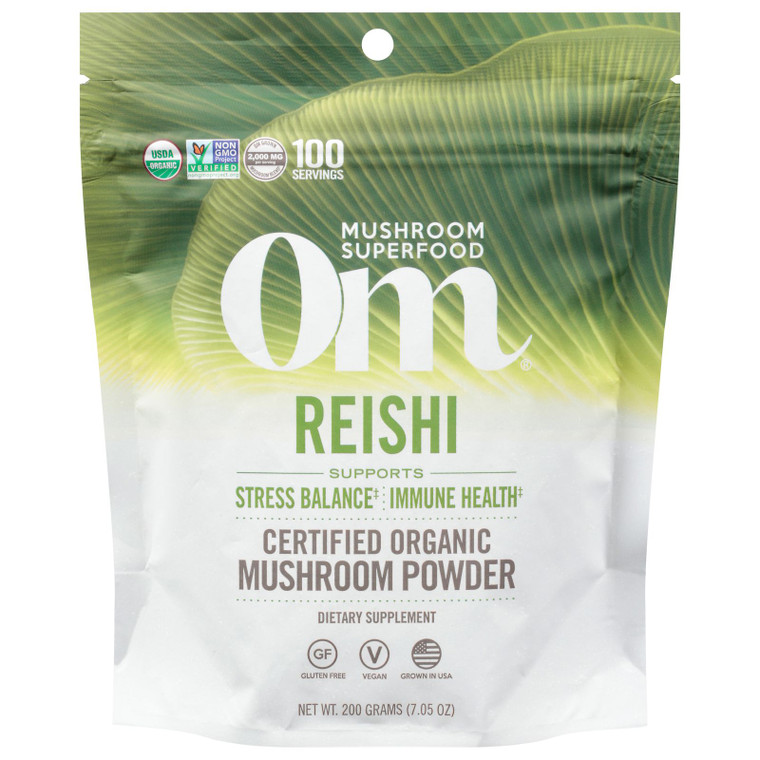 Om - Reishi Organic Powder 200grm - 1 Each -7.05 Oz - J C Herbal Products