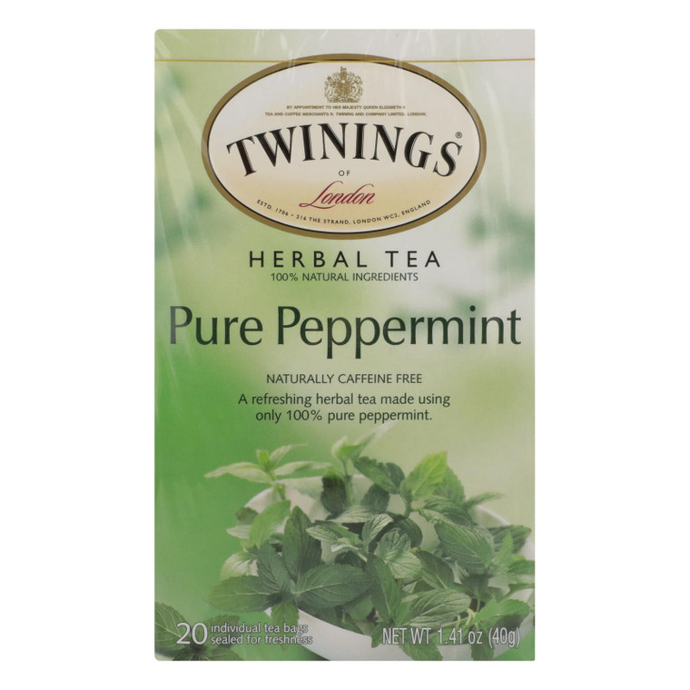 Twinings Tea Jacksons Of Piccadilly Tea - Pure Peppermint - Case Of 6 - 20 Bags - J C Herbal Products