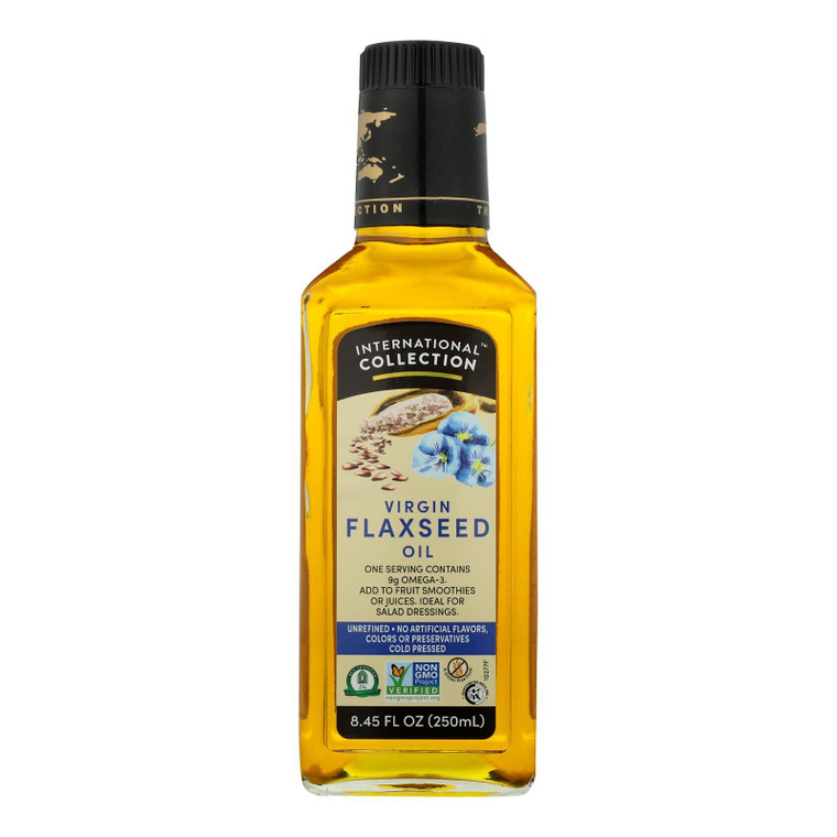 International Collection Flax-seed Oil - Virgin - Case Of 6 - 8.45 Fl Oz. - J C Herbal Products