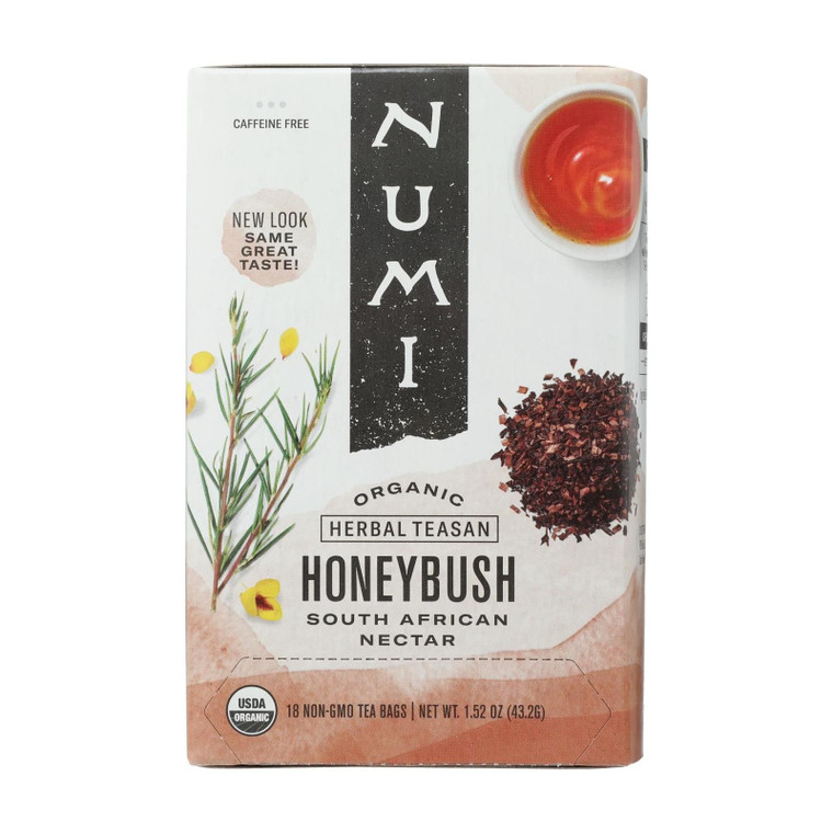 Numi Honeybush Bushman's Brew - 18 Tea Bags - Case Of 6 - J C Herbal Products
