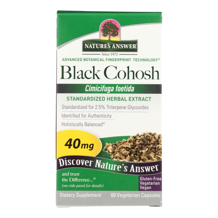 Nature's Answer - Black Cohosh Root Extract - 60 Vegetarian Capsules - J C Herbal Products
