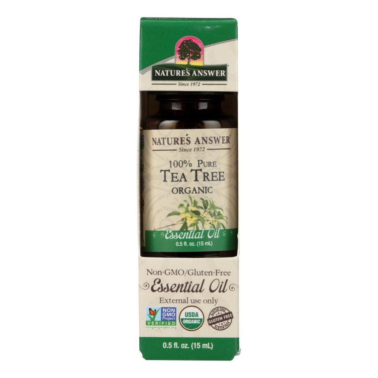 Nature's Answer - Organic Essential Oil - Tea Tree - 0.5 Oz. - J C Herbal Products