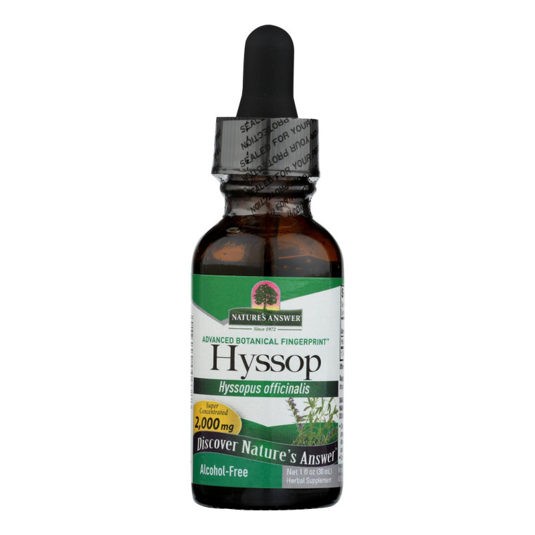 Nature's Answer - Hyssop Extract - Alcohol-free - 1 Oz - J C Herbal Products