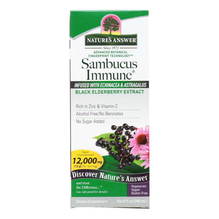 Nature's Answer - Sambucus Immune Support - 8 Oz - J C Herbal Products