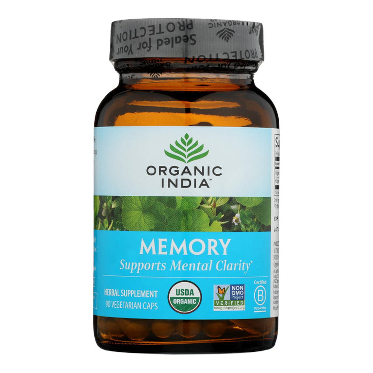 Organic India Memory Supplement, Mental Clarity - 1 Each - 90 Vcap - J C Herbal Products