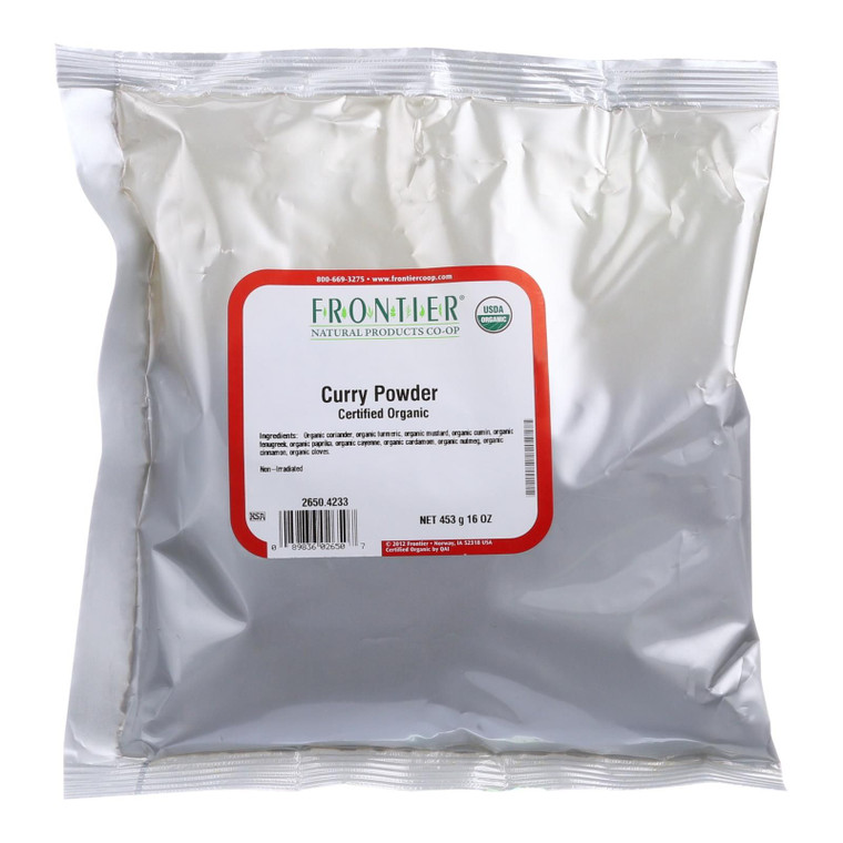 Frontier Herb Curry Powder Seasoning Blend Organic - Single Bulk Item - 1lb - J C Herbal Products